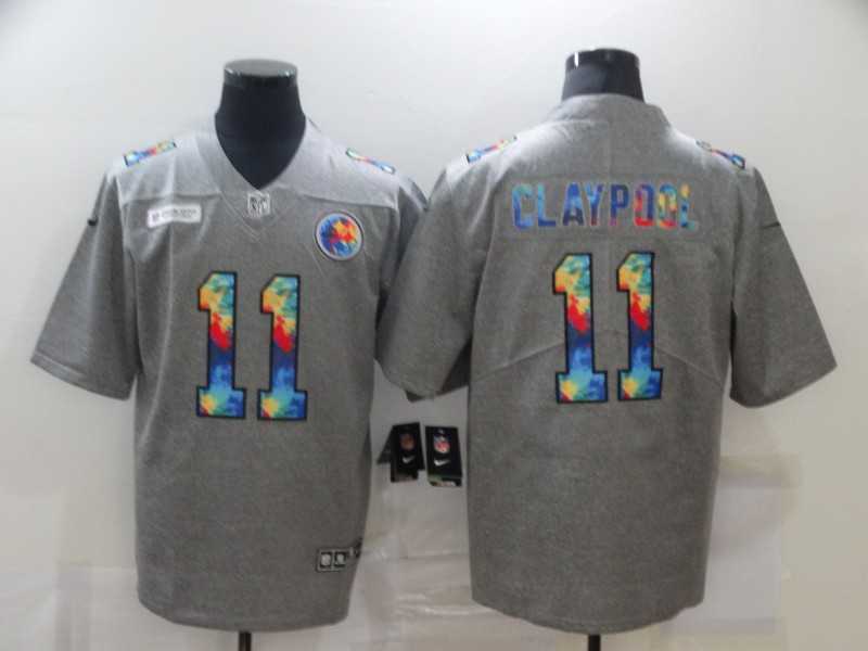Nike Steelers 11 Chase Claypool Gray Vapor Untouchable Rainbow Limited Jersey Dzhi,We sell and wholesale Nike Steelers 11 Chase Claypool Gray Vapor Untouchable Rainbow Limited Jersey Dzhi on line form chian!